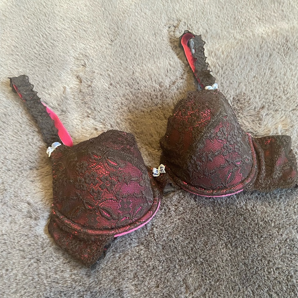 Playtex Brand Black Lace Bra 34 Nearly C